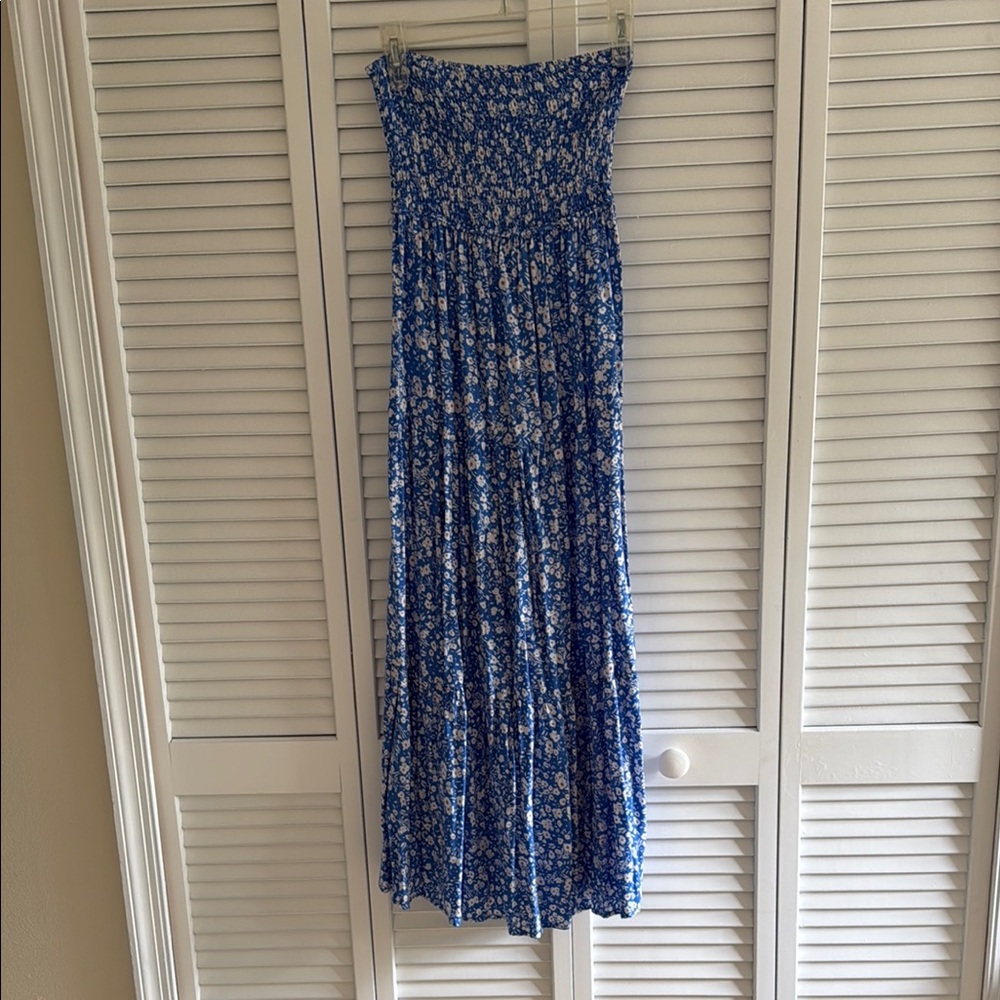 Blue Floral Maxi Dress